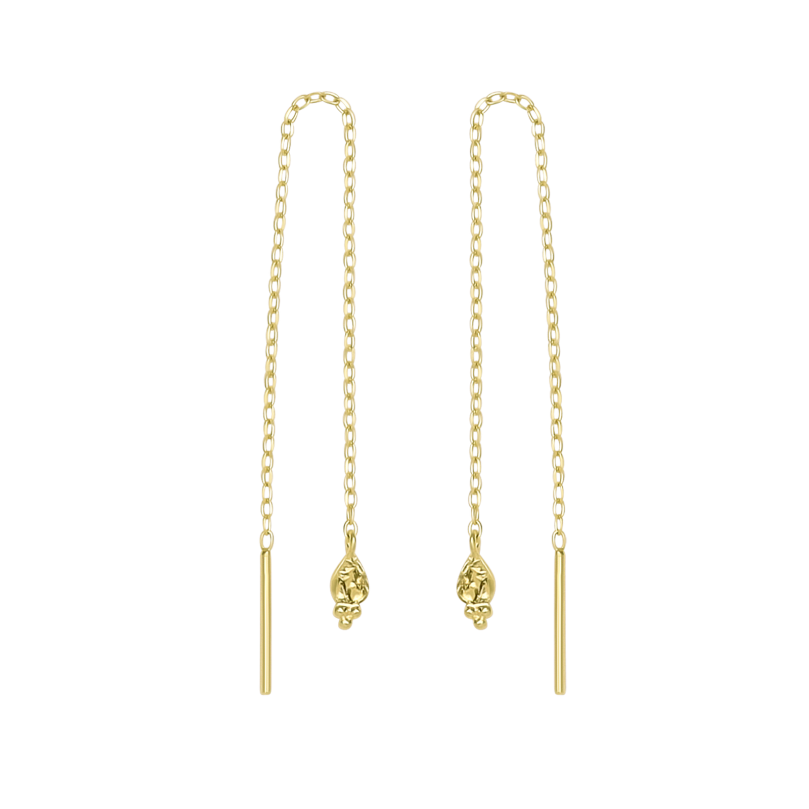 Glistening Drop Threaders Gold