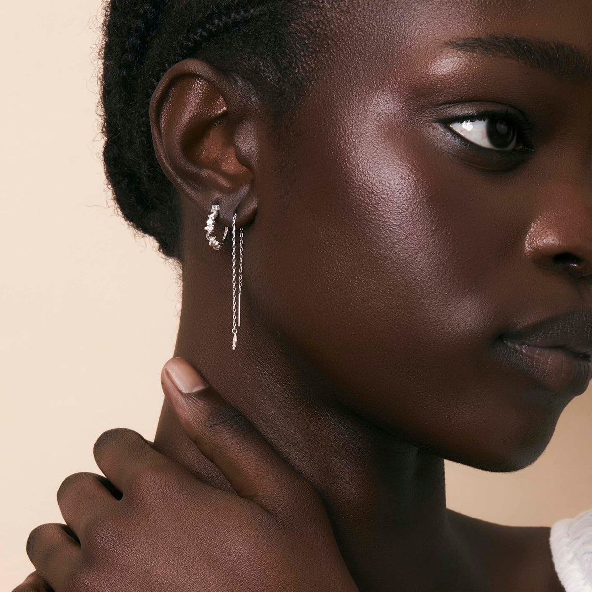 Night Glow Cubic Zirconia Huggies