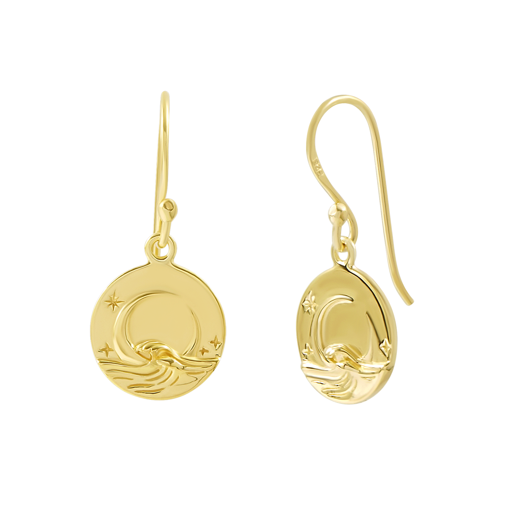 Moonlit Depths Earrings Gold