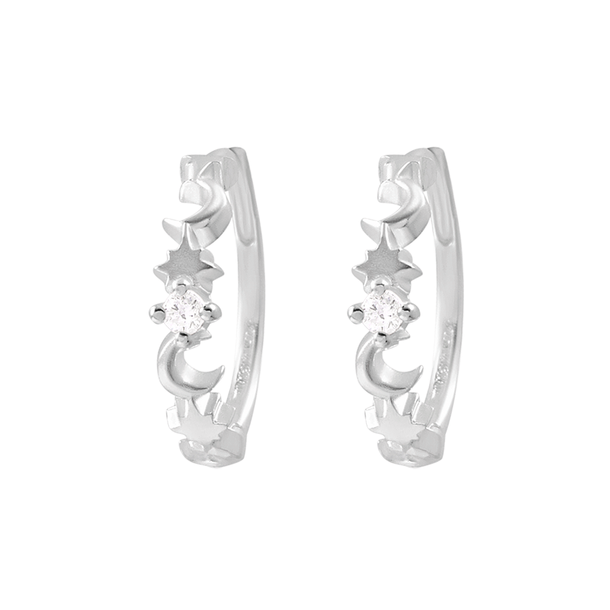Night Glow Cubic Zirconia Huggies