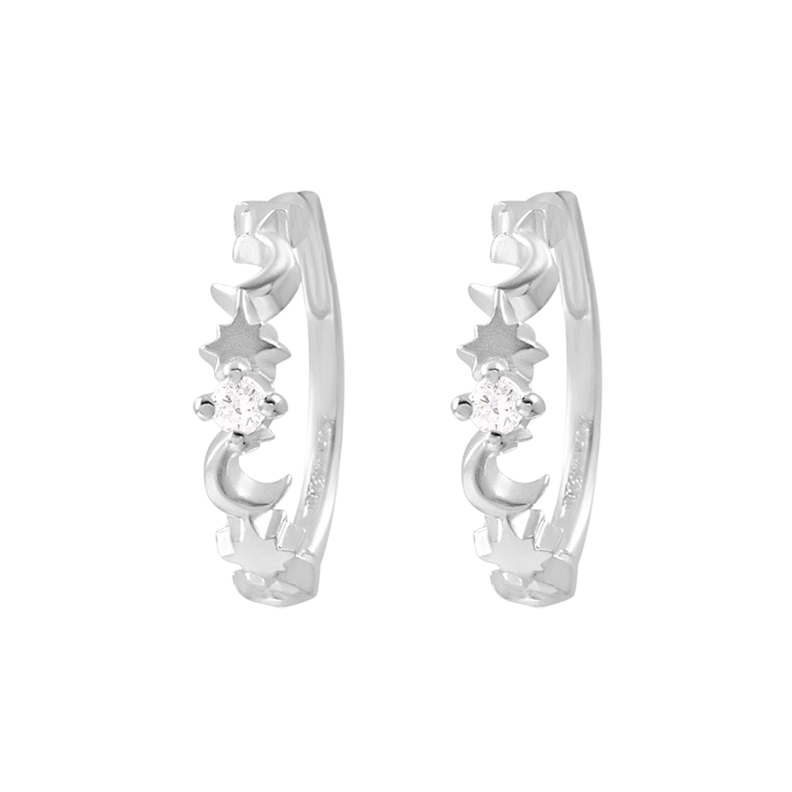 Night Glow Cubic Zirconia Huggies