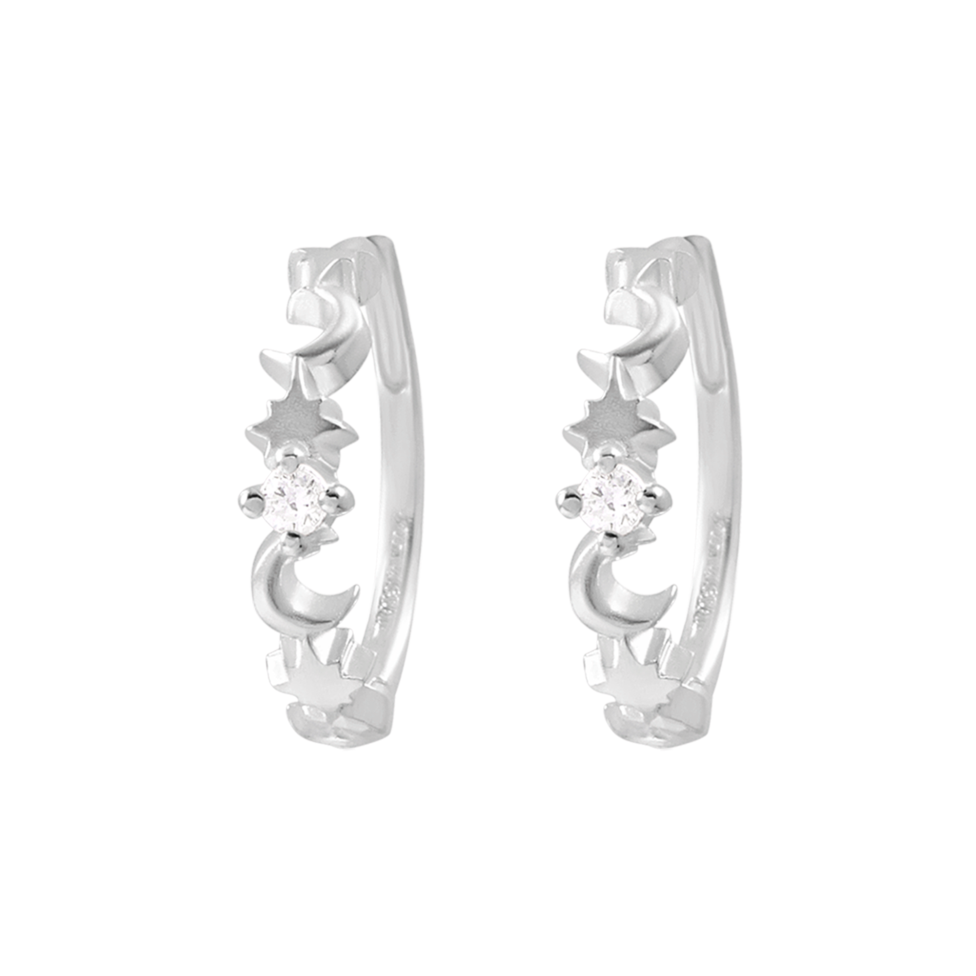 Night Glow Cubic Zirconia Huggies
