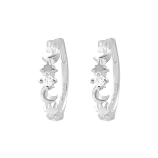Night Glow Cubic Zirconia Huggies