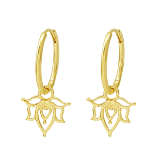 Dainty Lotus Huggies Gold