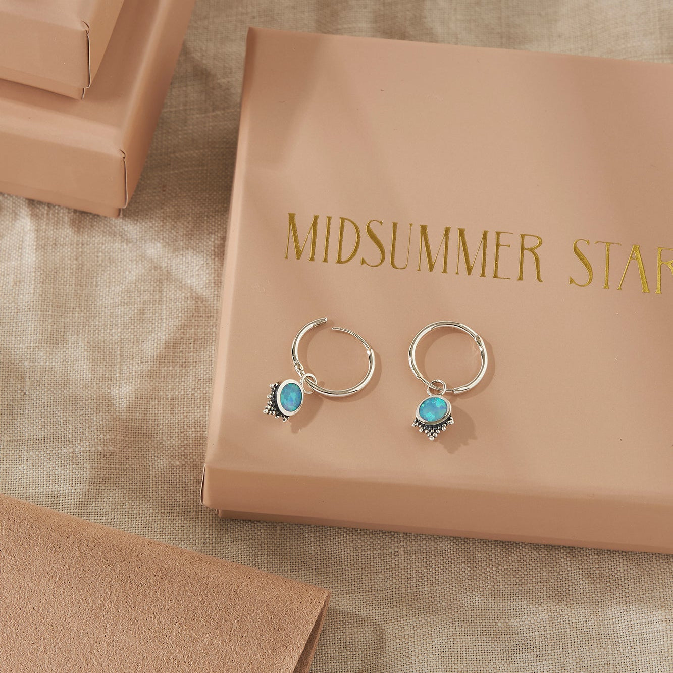 Mystic Mirror Azure Opal Huggies