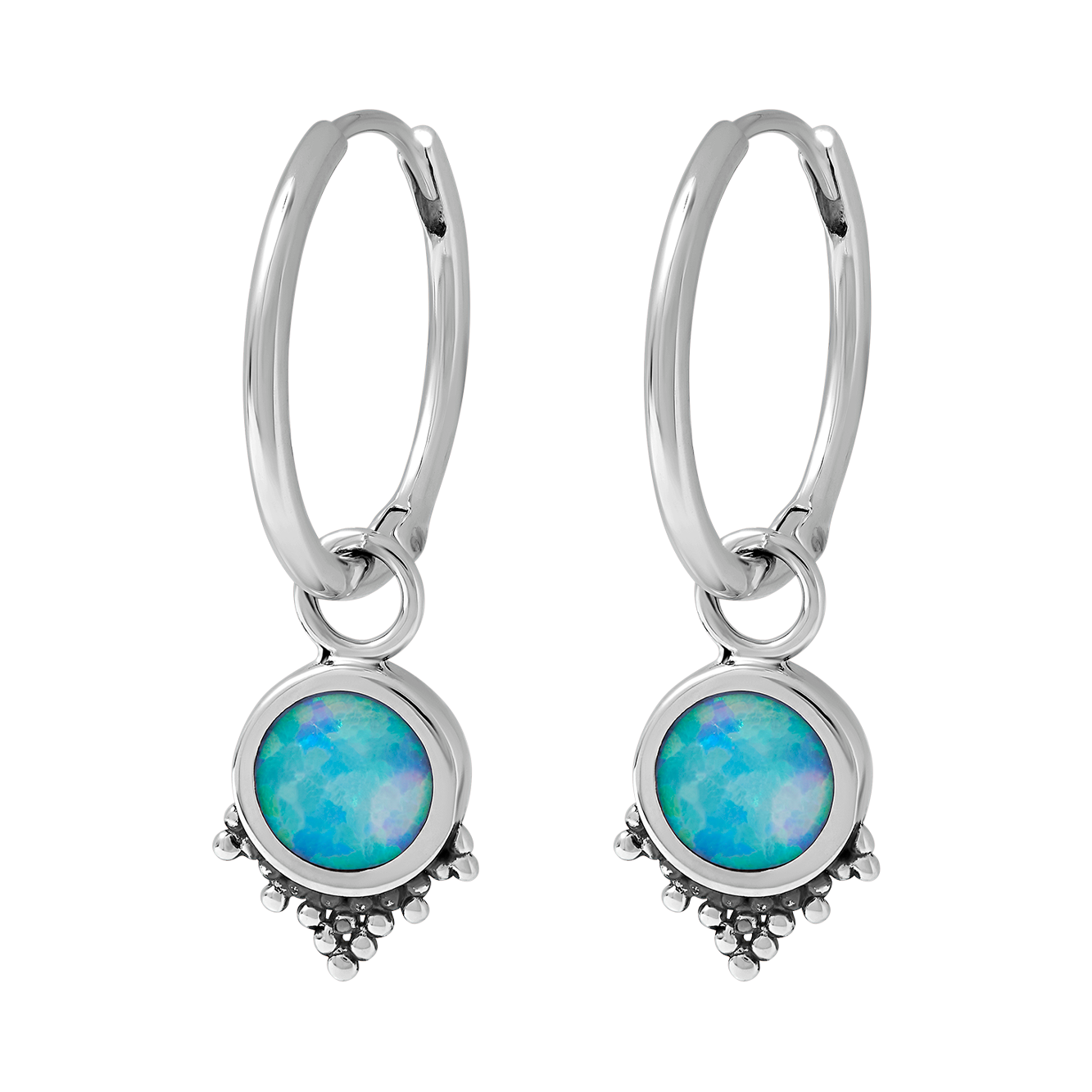 Mystic Mirror Azure Opal Huggies