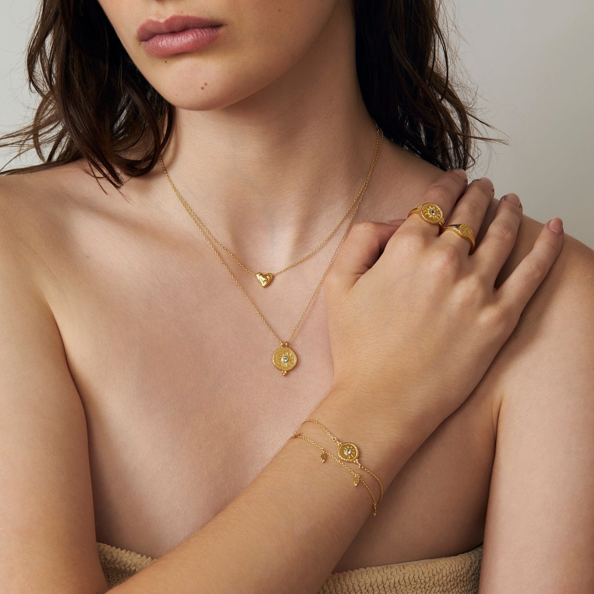 Helios Blue Topaz Bracelet Gold