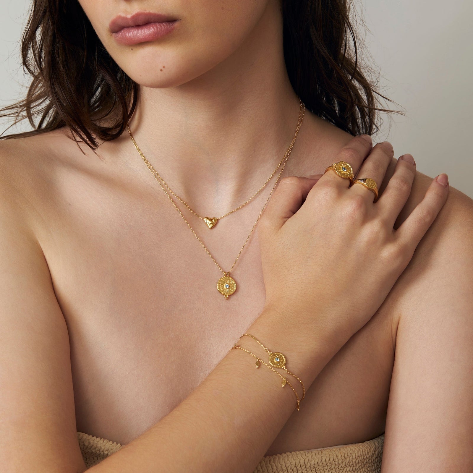 Helios Blue Topaz Bracelet Gold