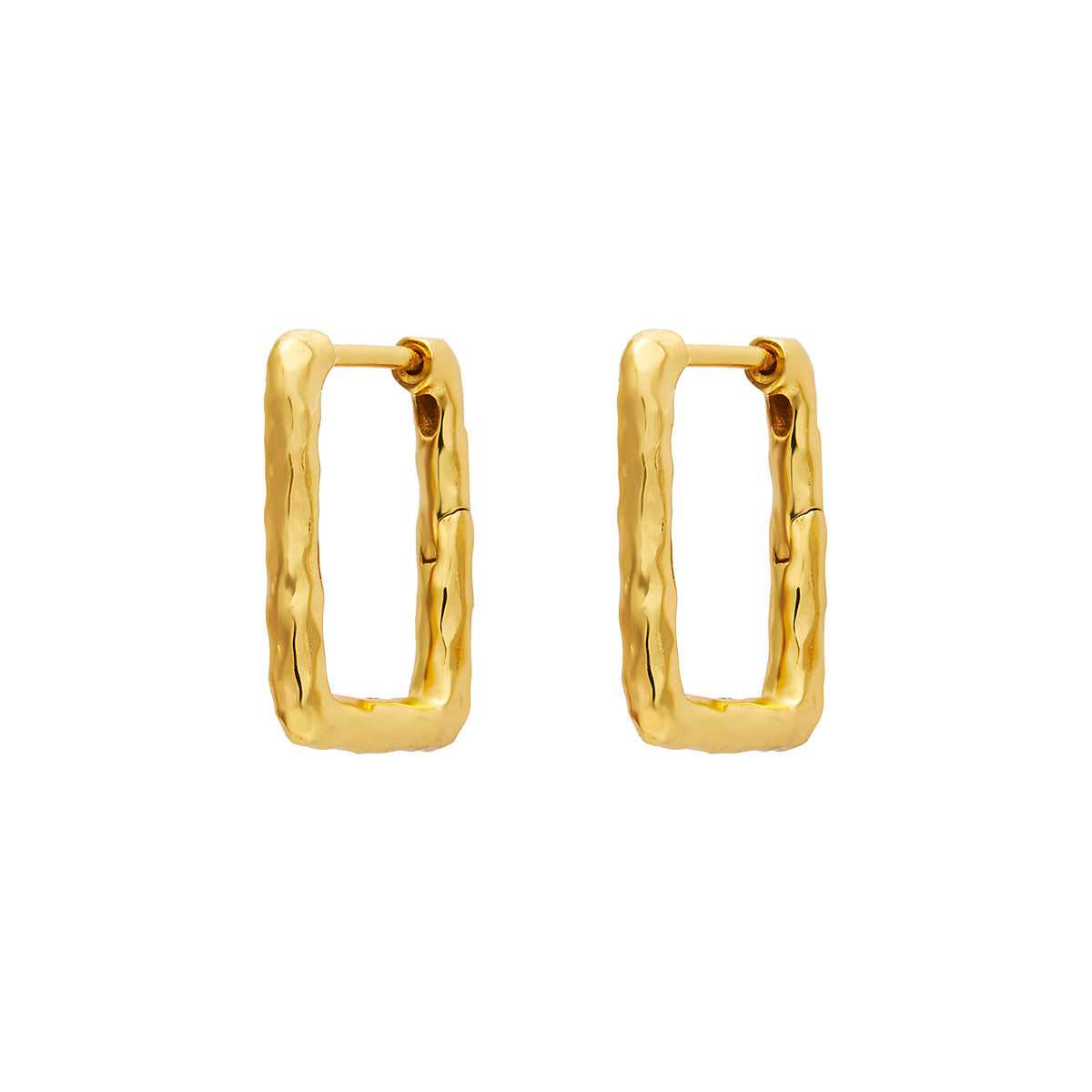 Aeon Textured Huggies 18K Gold