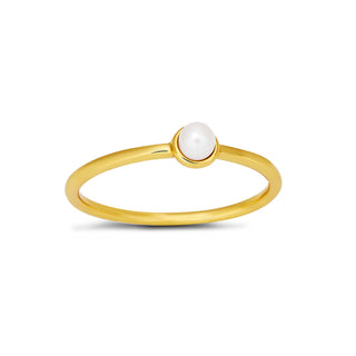 Delicate Pearl Ring Gold - 5