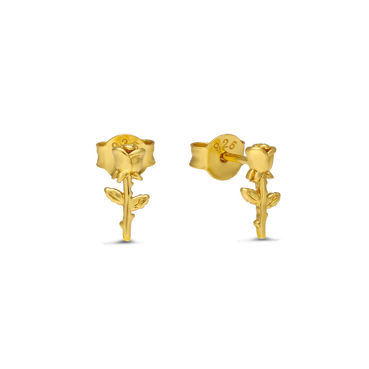 Enchanted Rose Studs Gold