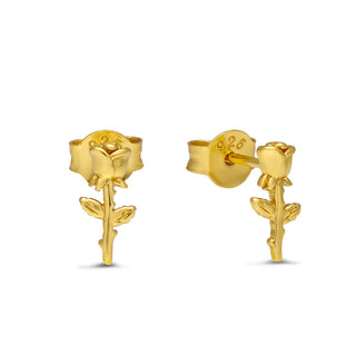 Enchanted Rose Studs Gold