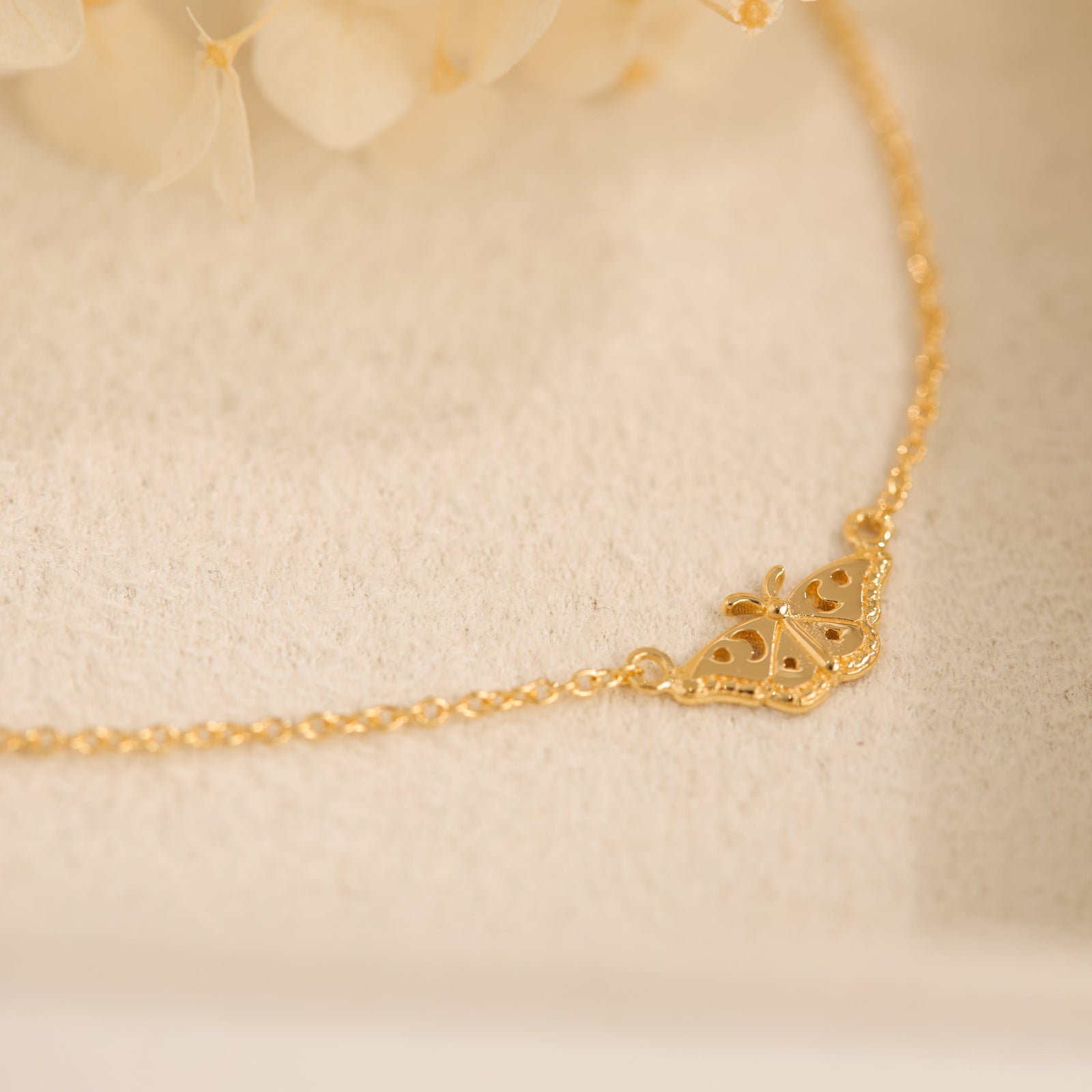 Celestial Moth Gold Necklace