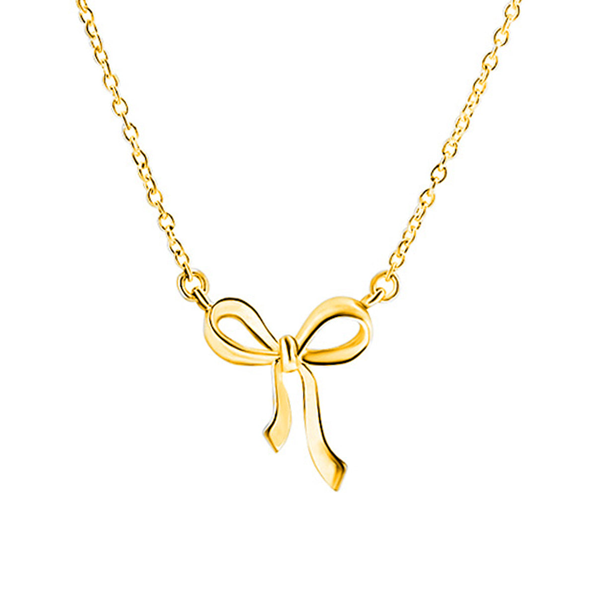 Bow Necklace Gold