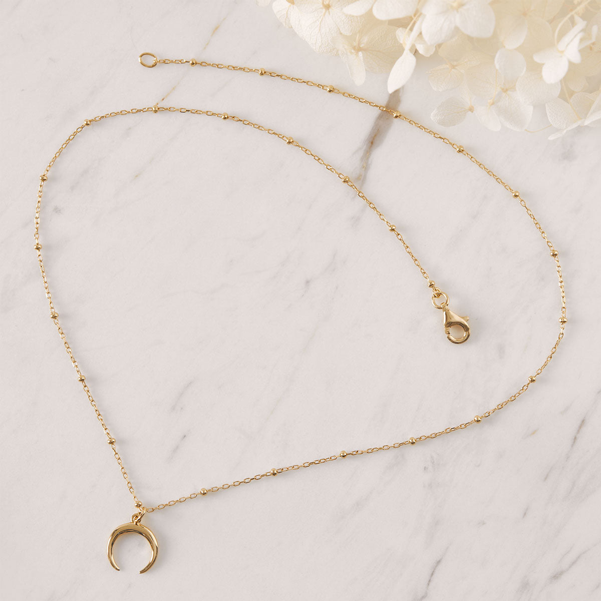 Midsummer Star Necklaces Gold Petite Moon Illusion Necklace