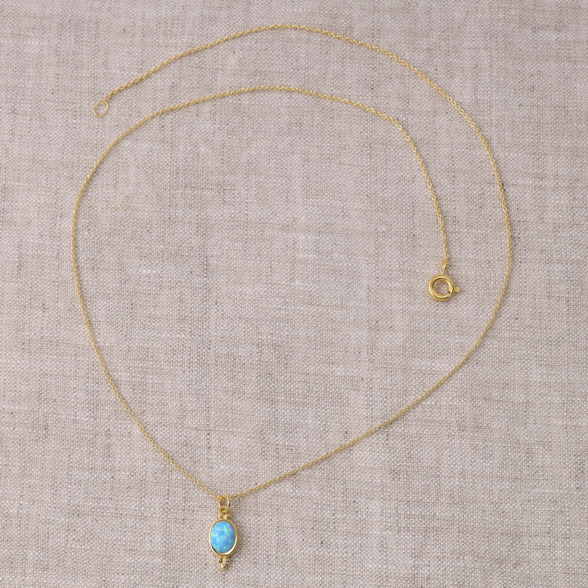 Moon Song Opal Necklace Gold