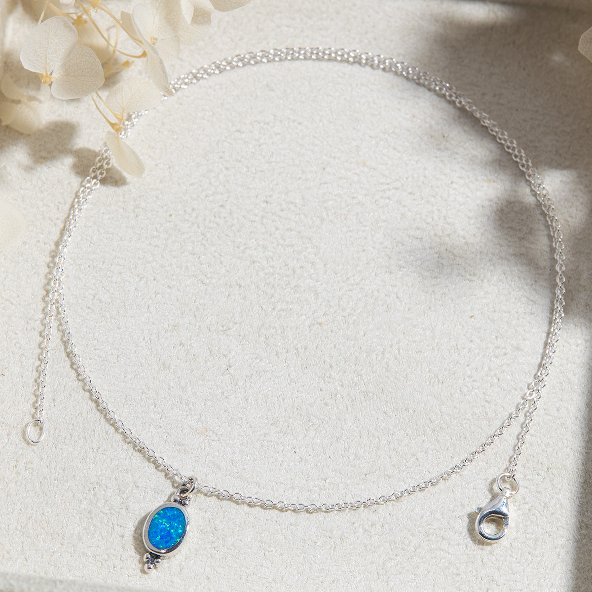 Moon Song Blue Opal Necklace