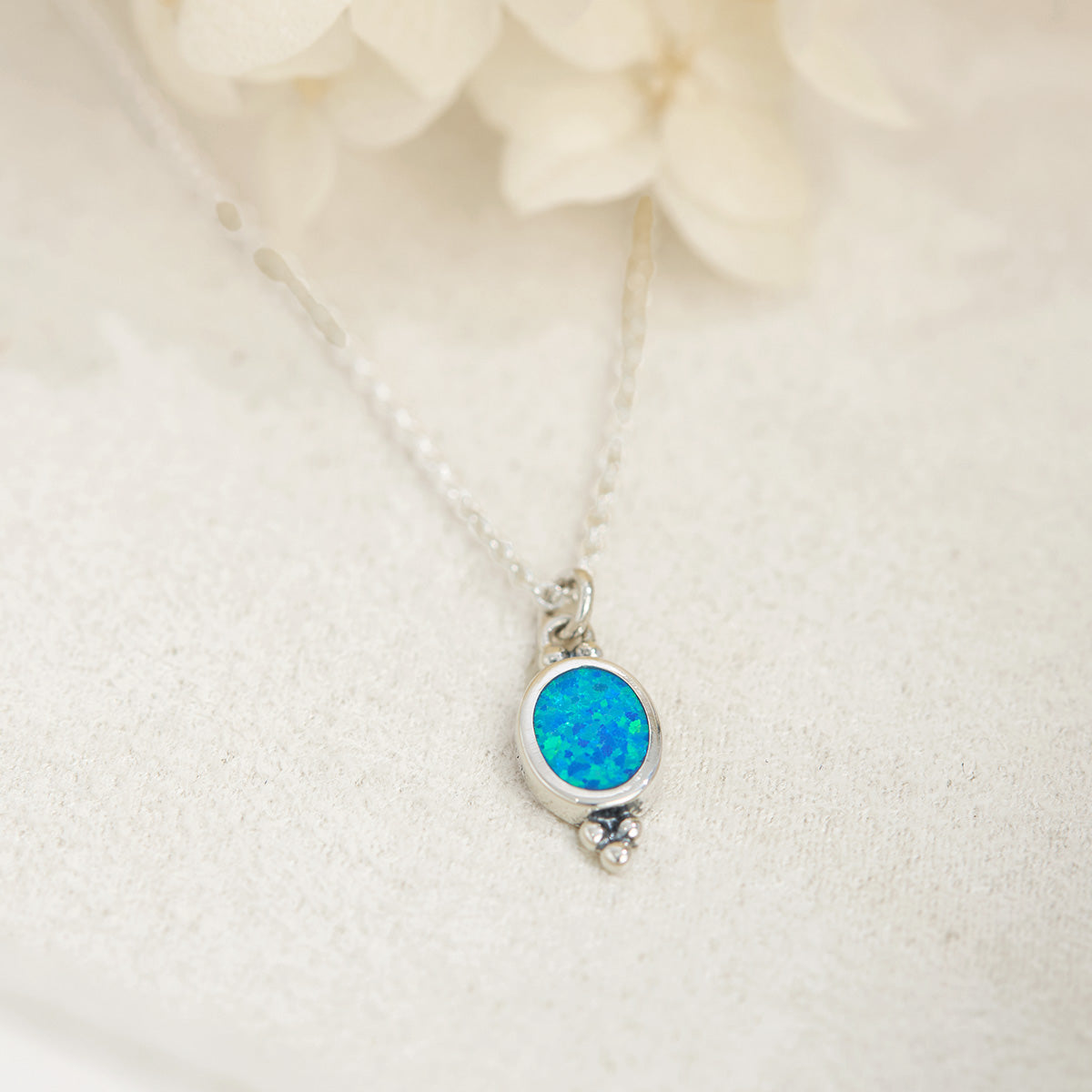 Moon Song Blue Opal Necklace