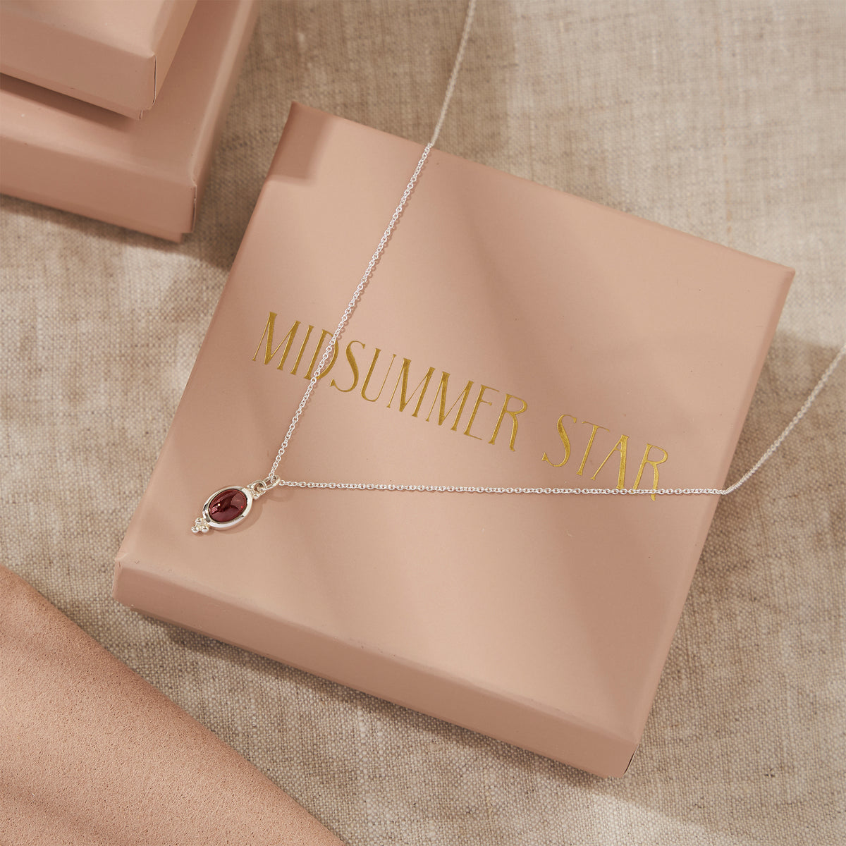 Moon Song Garnet Necklace