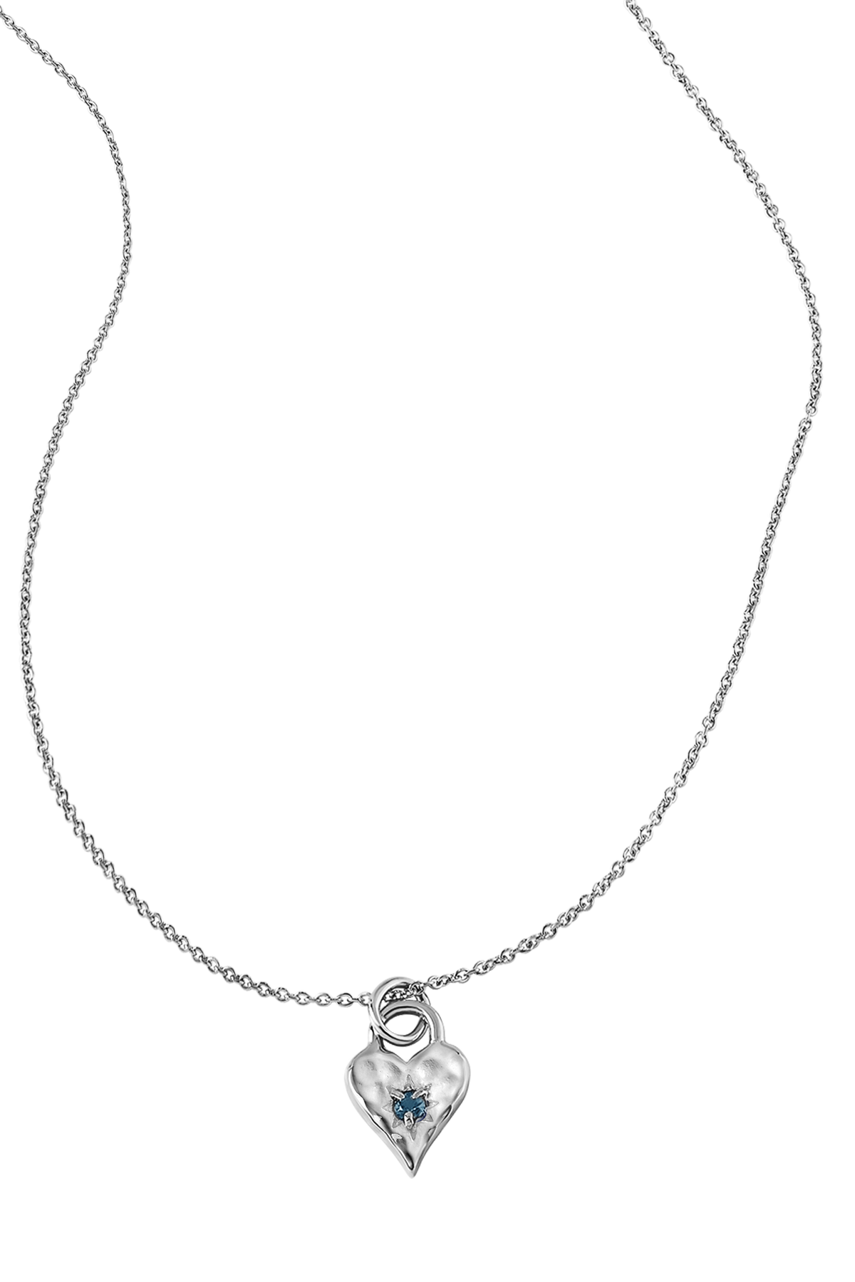 Love Heart London Blue Topaz Necklace