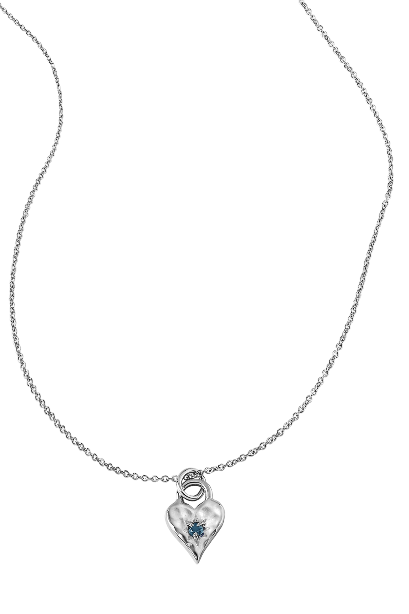 Love Heart London Blue Topaz Necklace