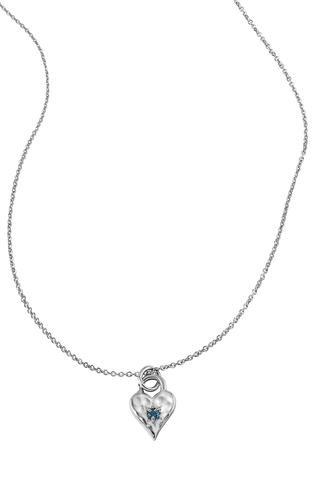 Love Heart London Blue Topaz Necklace