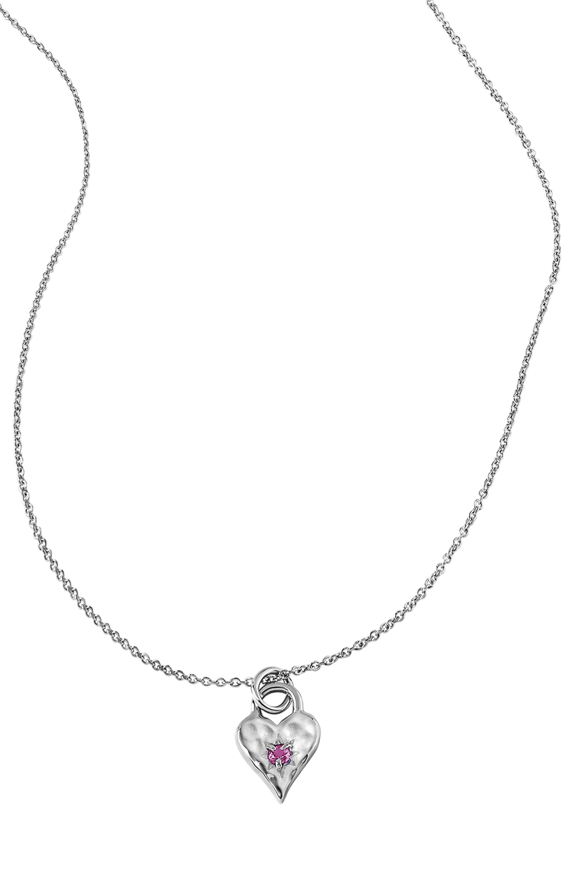 Love Heart Pink Tourmaline Necklace