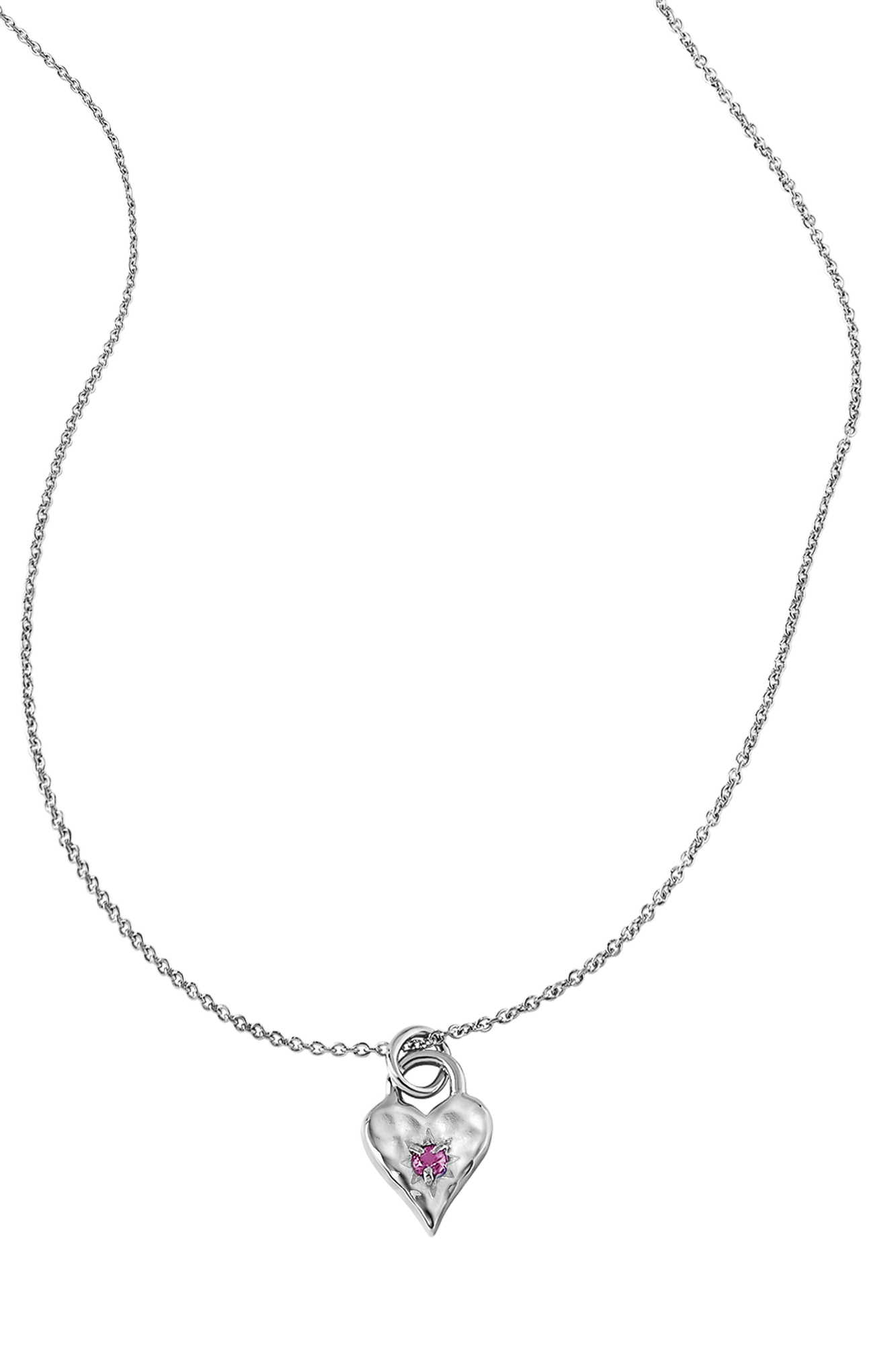 Love Heart Pink Tourmaline Necklace