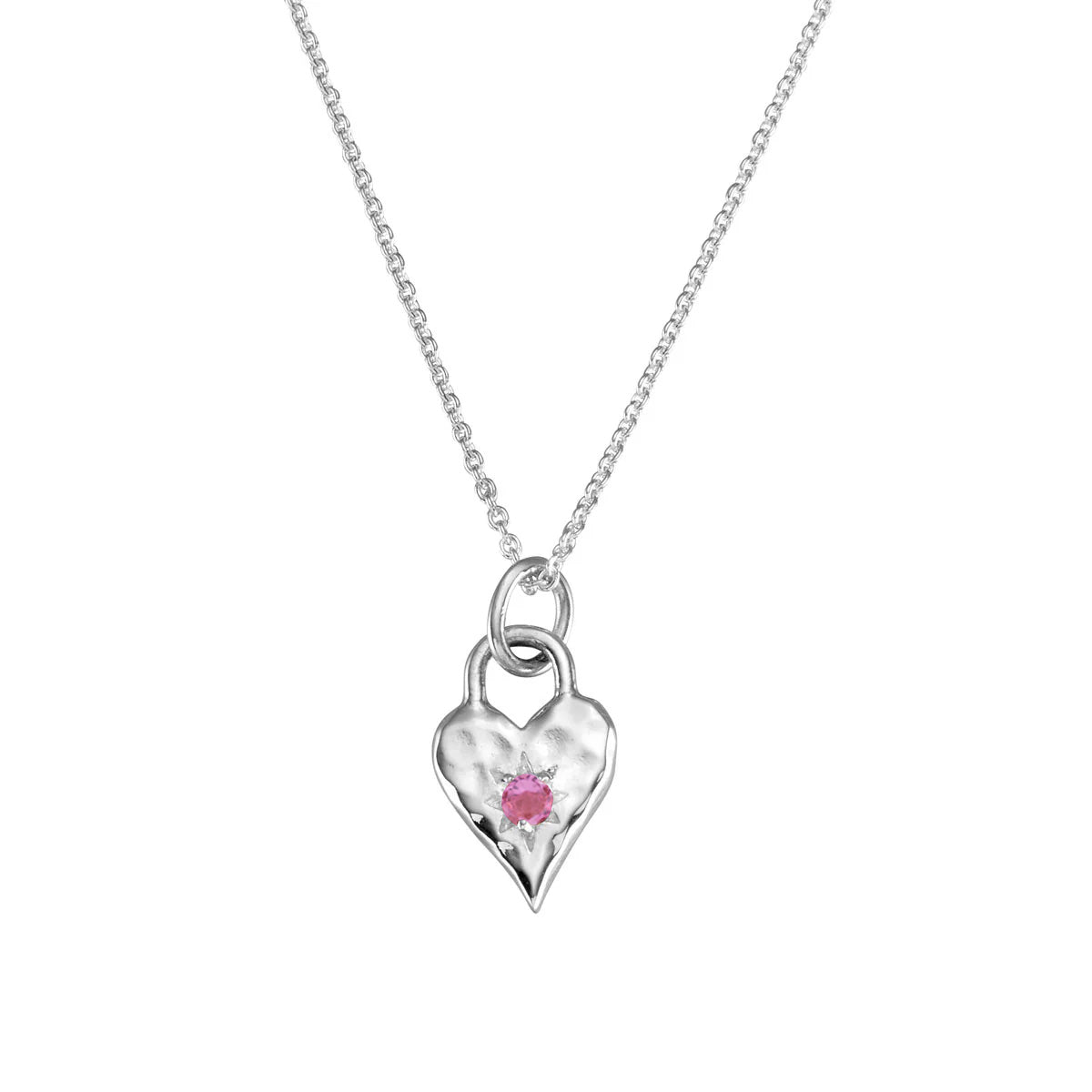 Love Heart Pink Tourmaline Necklace