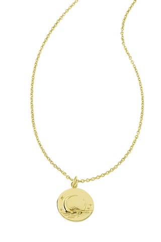 Moonlit Waves Necklace Gold