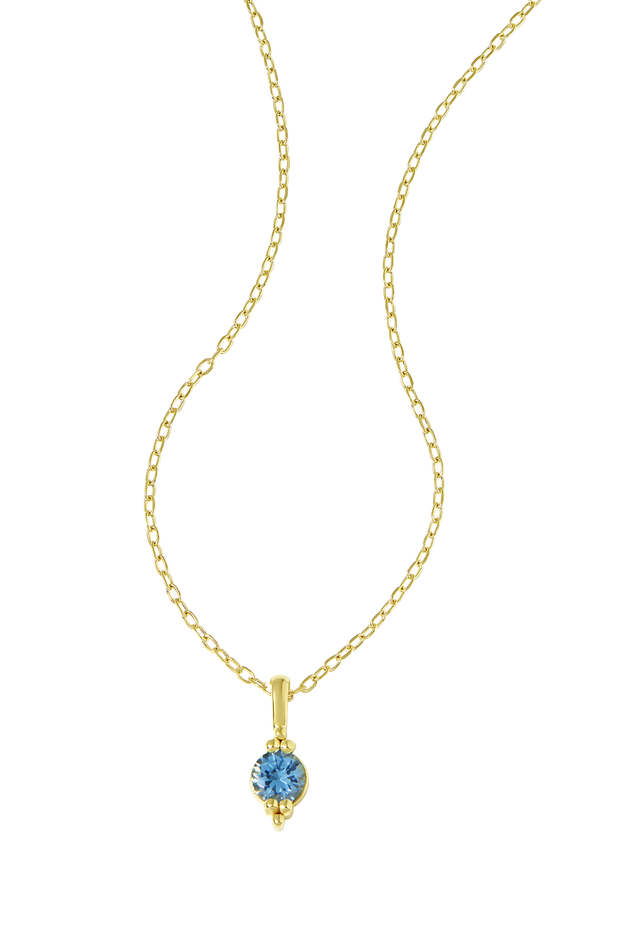 Glisten Blue Topaz Necklace Gold