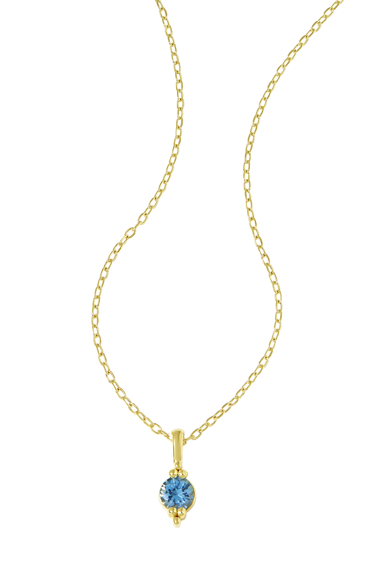 Glisten Blue Topaz Necklace Gold