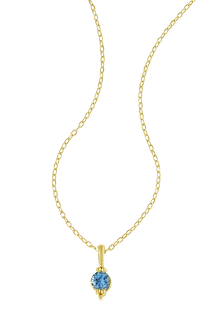 Glisten Blue Topaz Necklace Gold