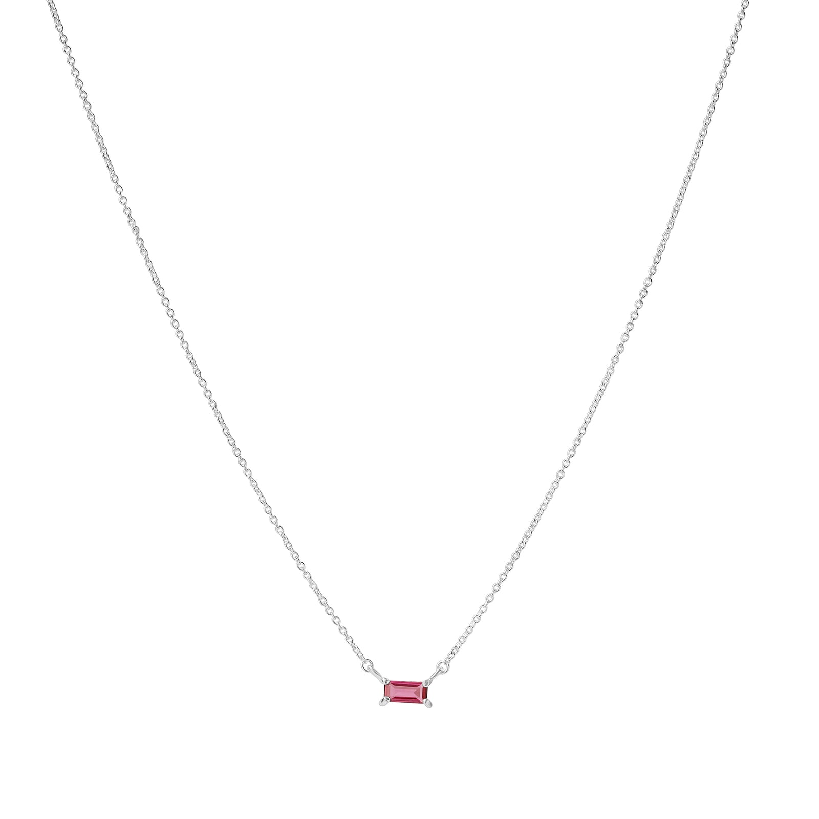 Lumen Baguette Ruby Necklace