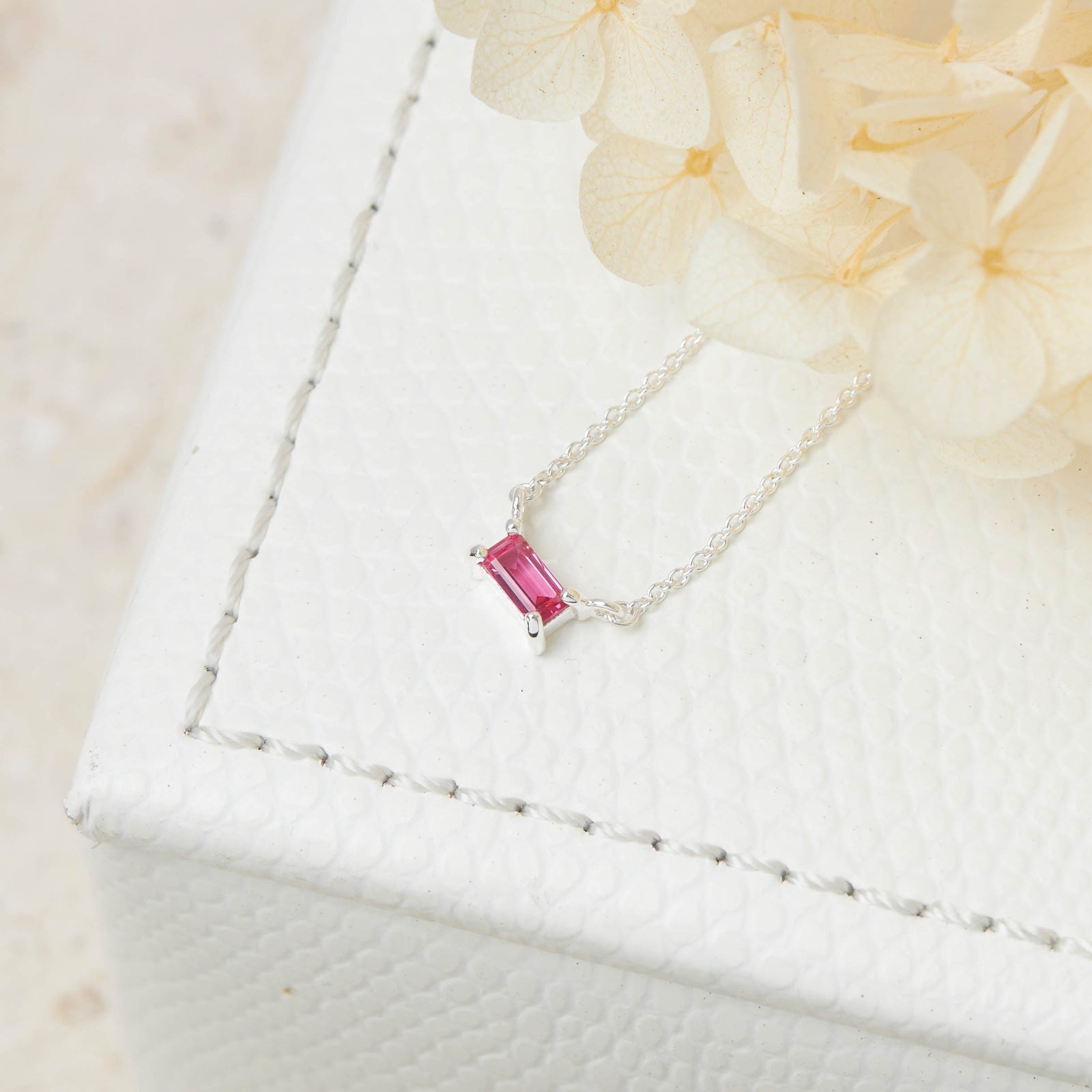 Lumen Baguette Ruby Necklace