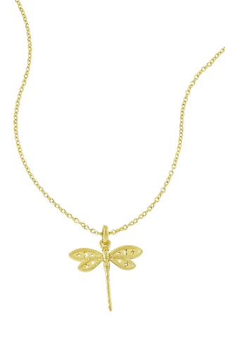 Wild Dragonfly Gold Necklace