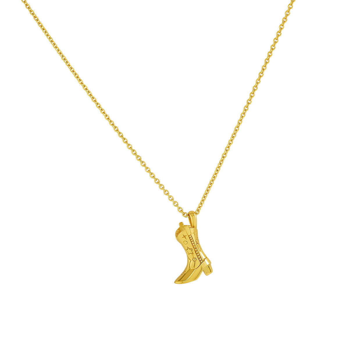 Cowgirl Boot Neck Charm Gold - Preorder