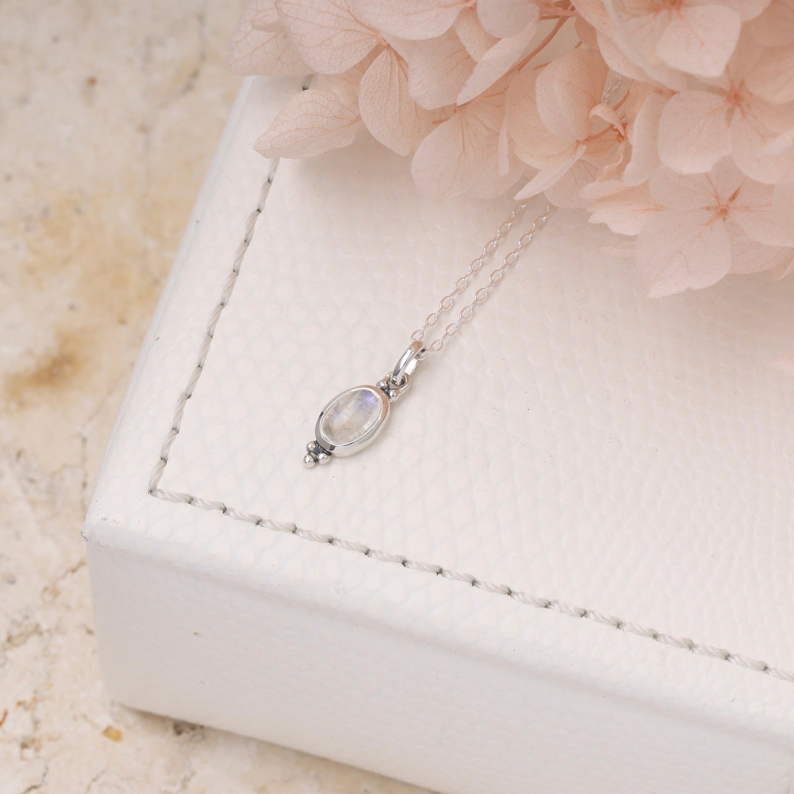 Moon Song Rainbow Moonstone Neck Charm