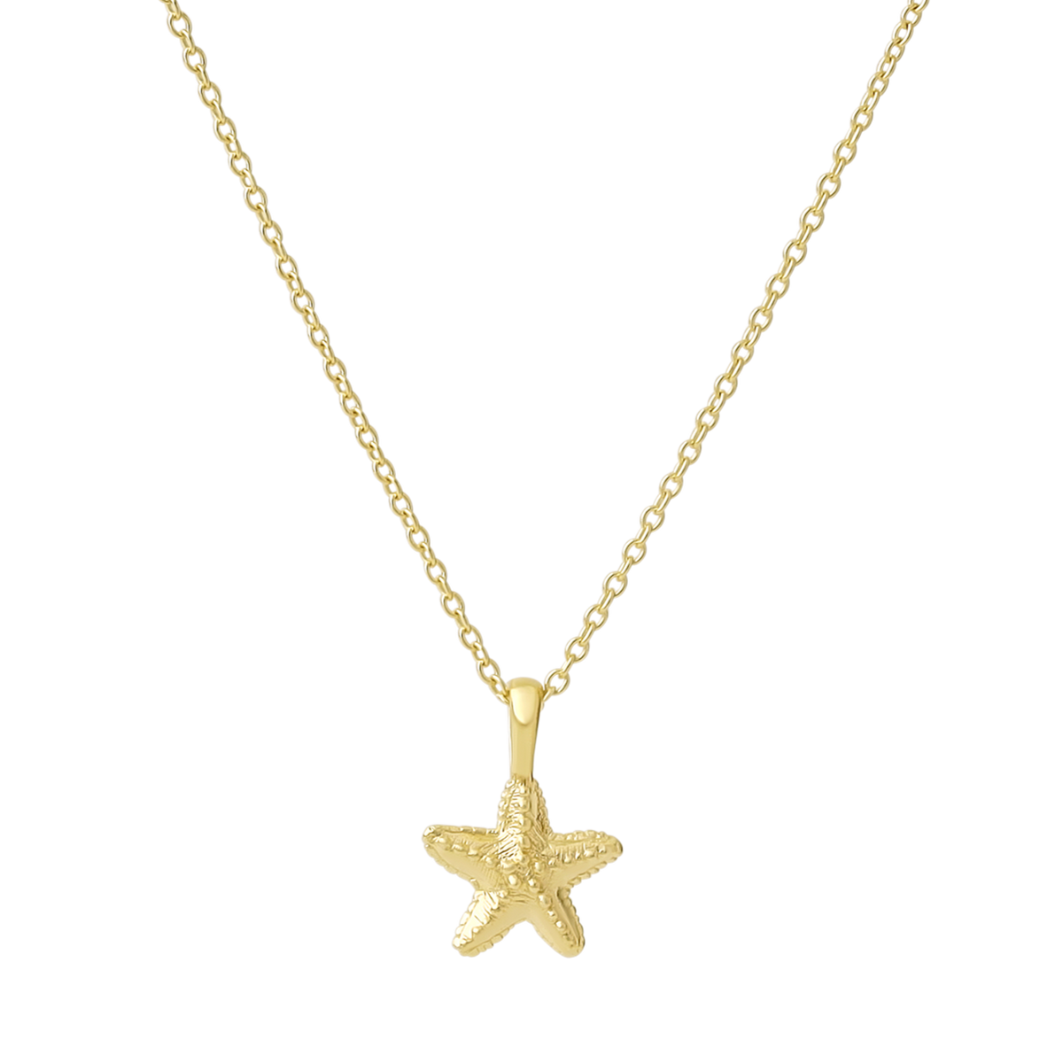 Dainty Starfish Necklace Gold