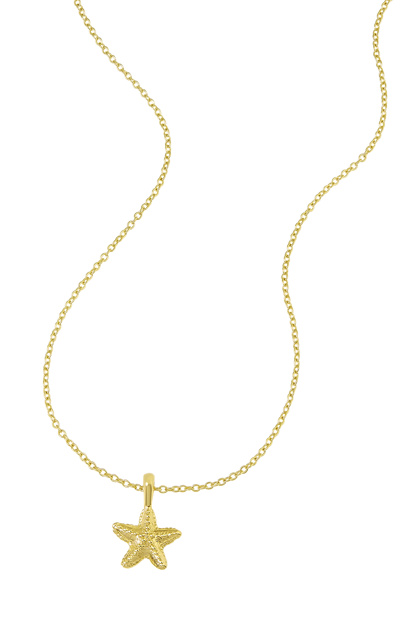 Dainty Starfish Necklace Gold