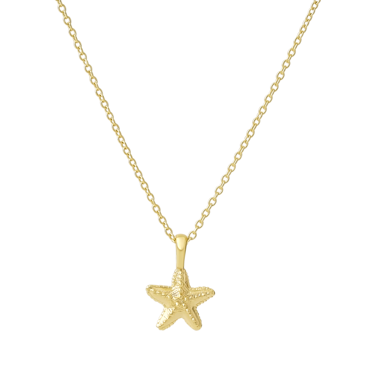 Dainty Starfish Necklace Gold