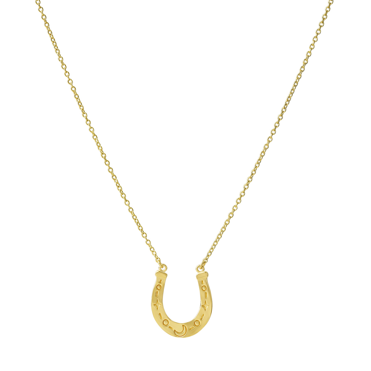 Lucky Horseshoe Necklace Gold