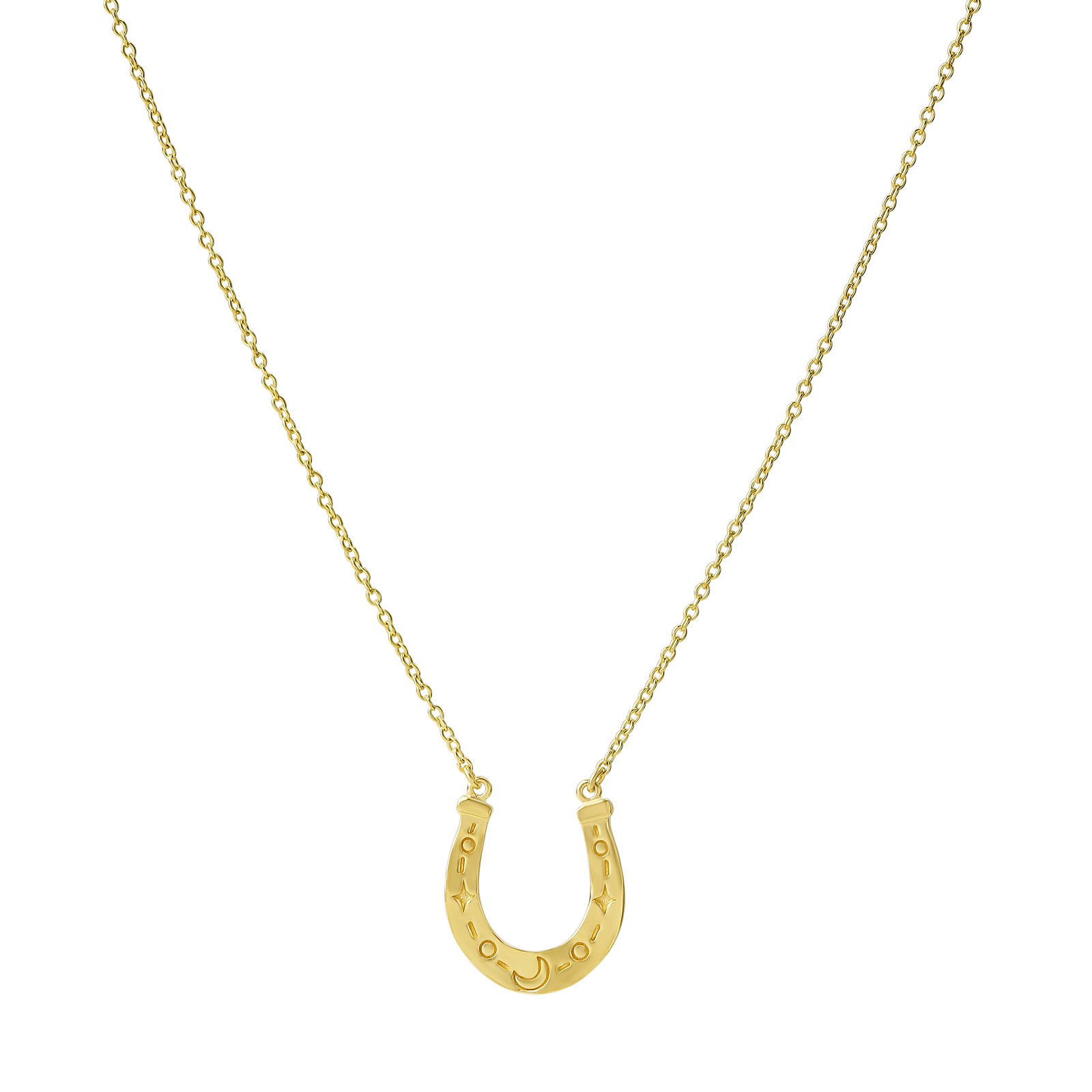 Lucky Horseshoe Necklace Gold