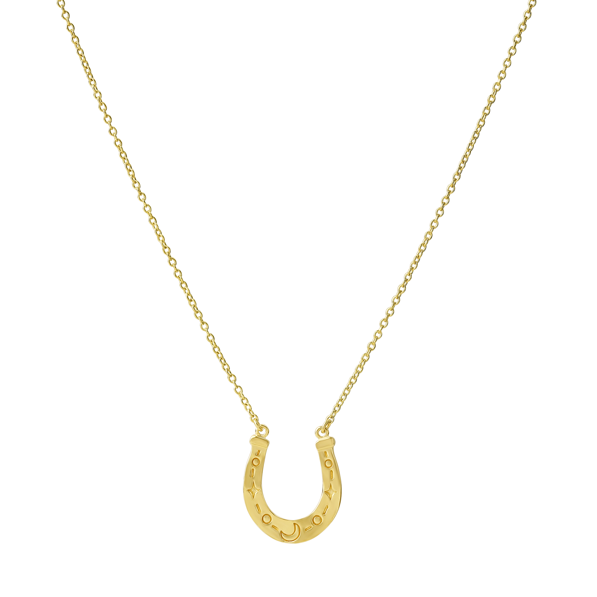 Lucky Horseshoe Necklace Gold