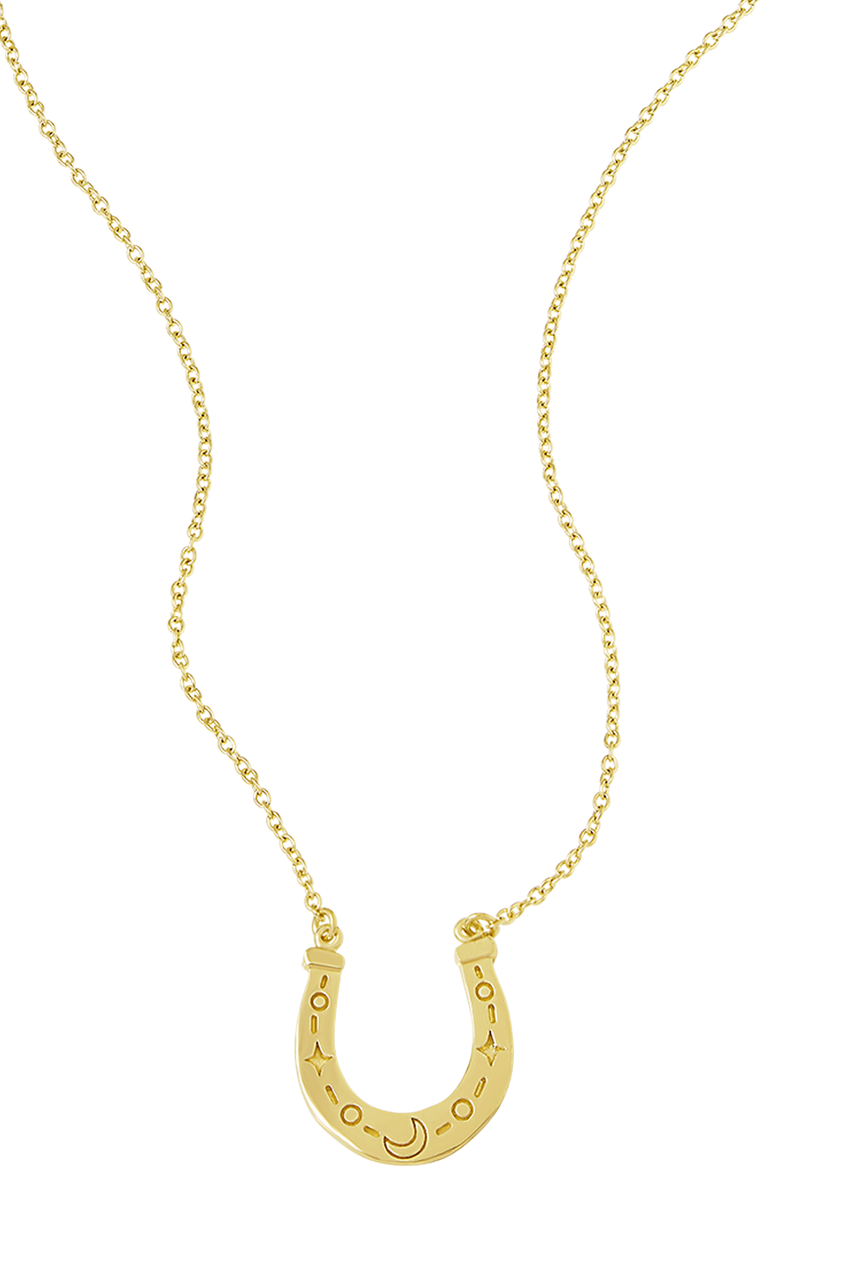Lucky Horseshoe Necklace Gold