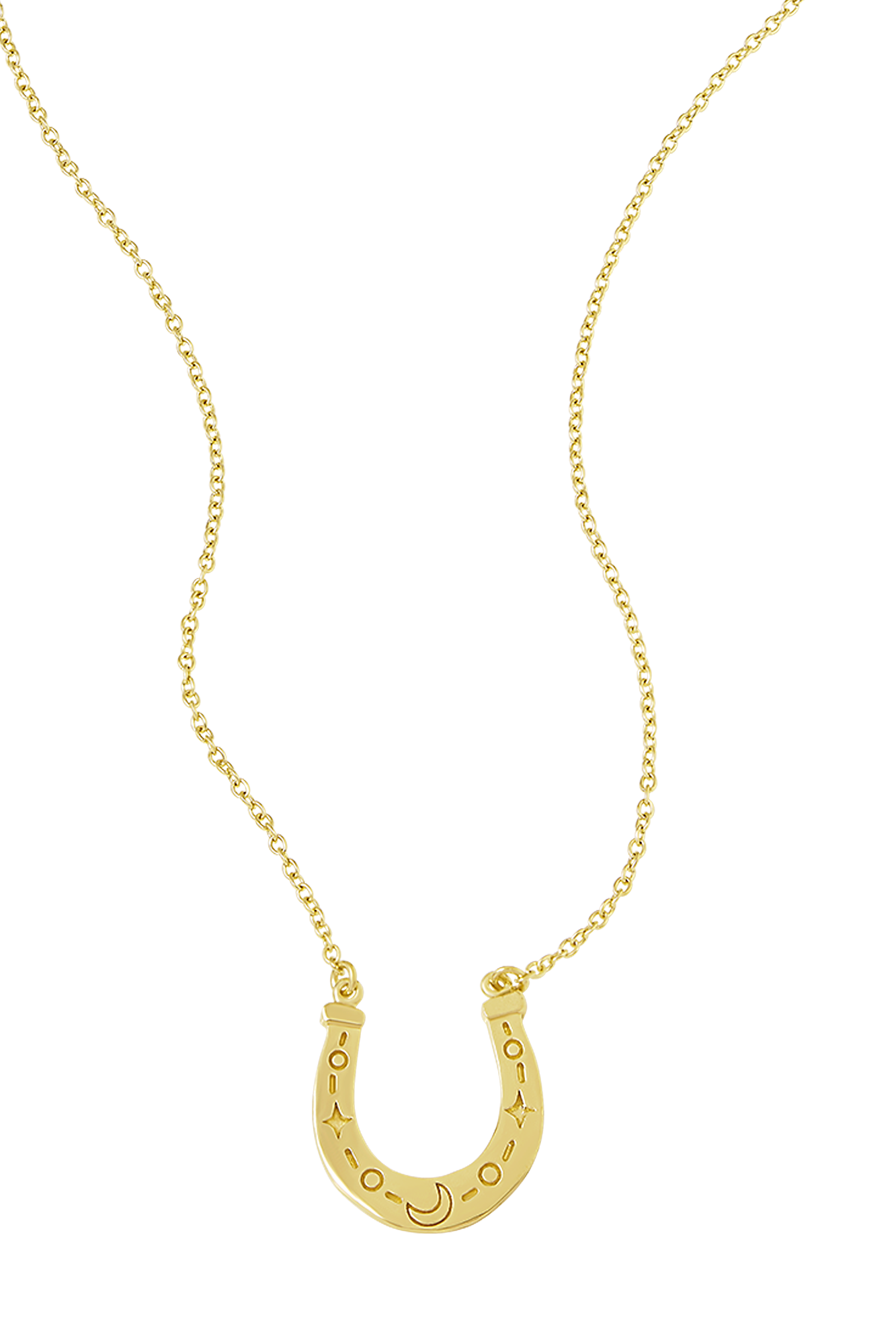 Lucky Horseshoe Necklace Gold