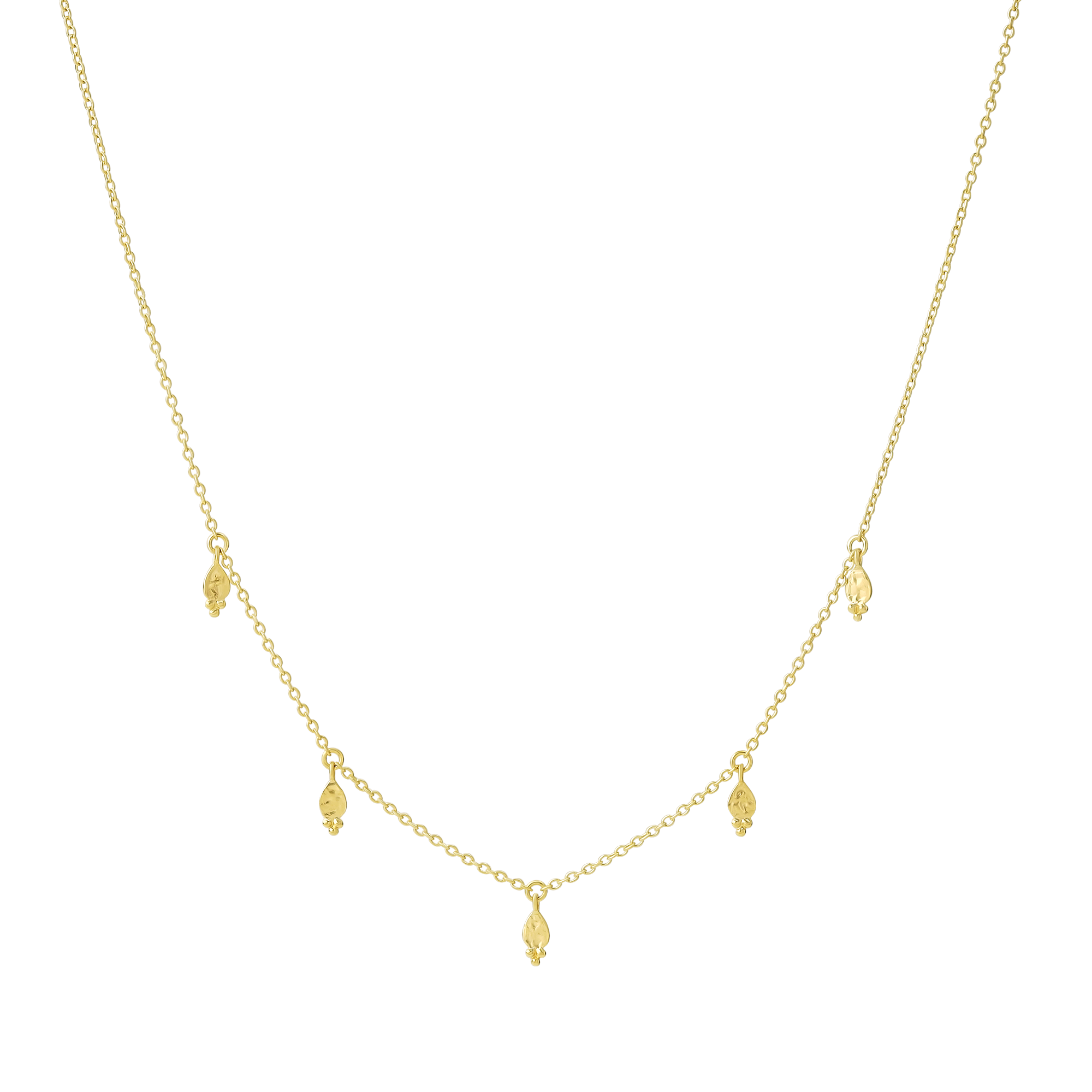 Glistening Drops Choker Gold