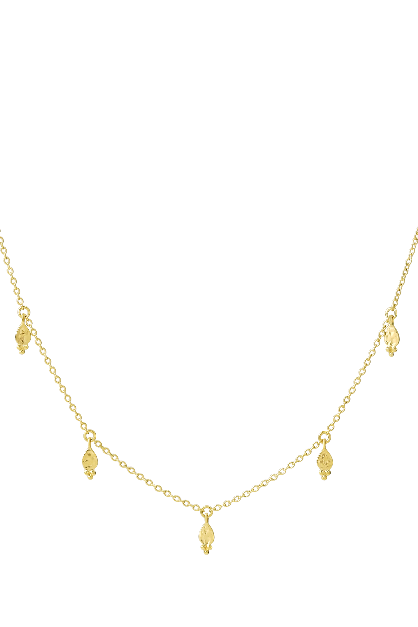 Glistening Drops Choker Gold