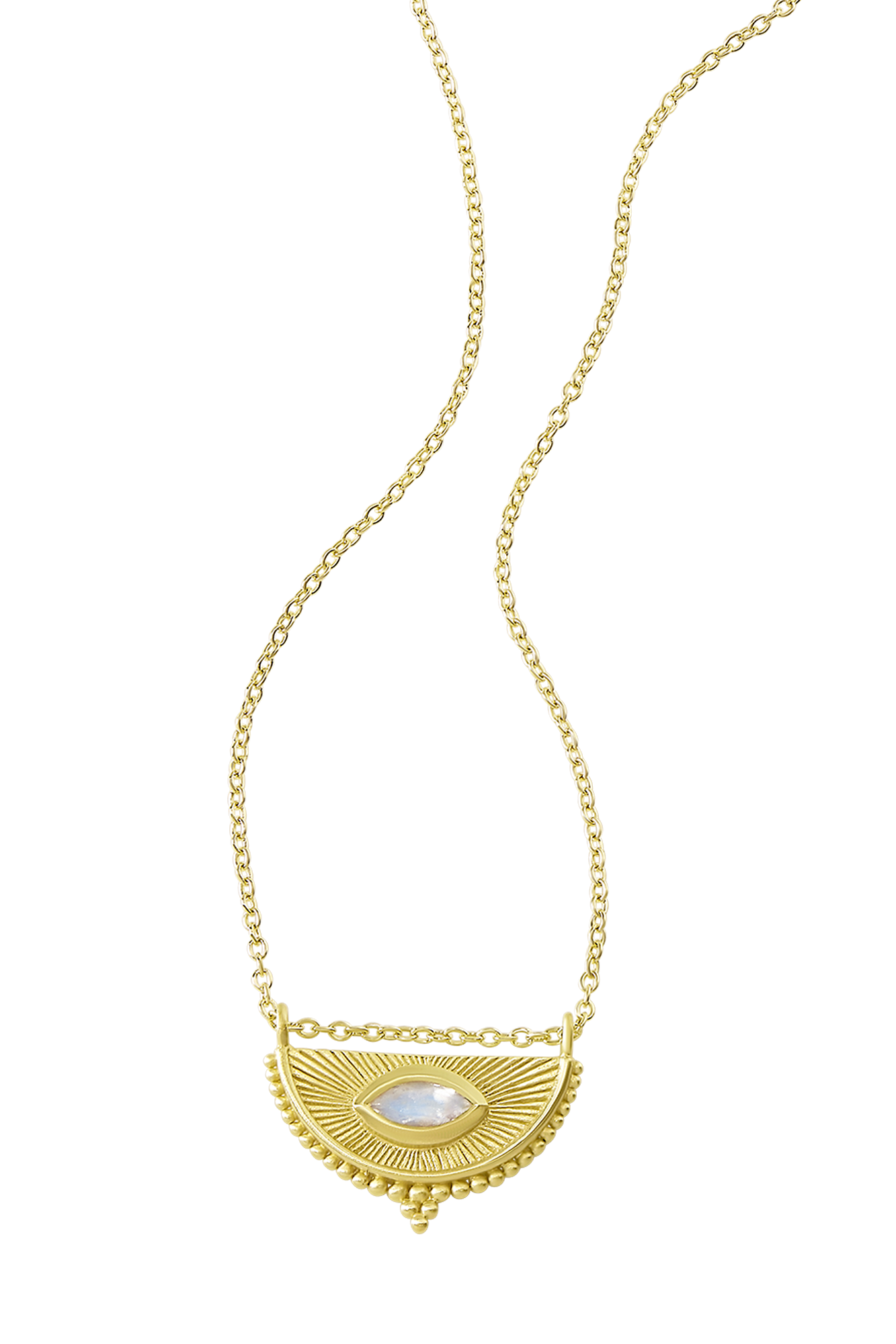 Soul Seer Moonstone Necklace Gold