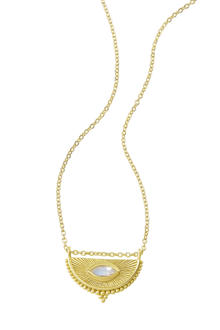 Soul Seer Moonstone Necklace Gold